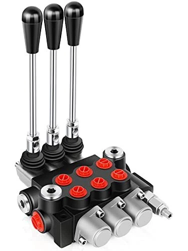GYZJ Hydraulic Flow Control Valve 3 Spool 11 GPM SAE Ports Adjustable Relief ...