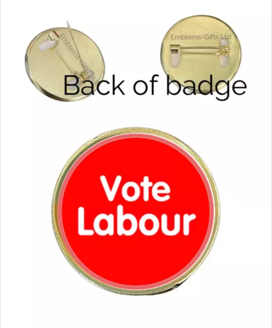 Vote Labour Political Election 27mm Metal Lapel Pin Domed Badge