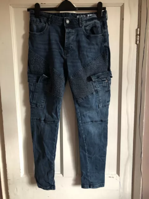 "Jeans skinny da uomo blu di Primark Denim & Co W30"" L28"