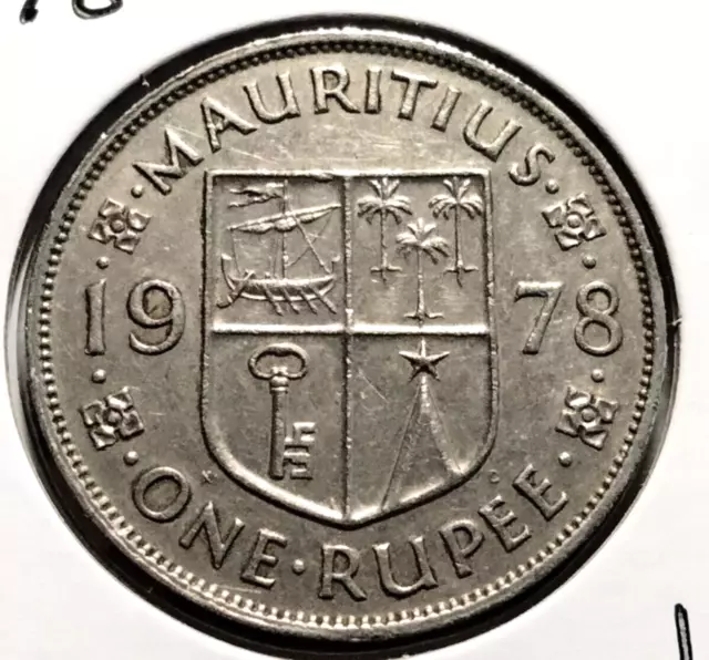 1978  Mauritius 1 Rupee  Coin  - KM#35.1 - Combined Shipping  (INV#9358)