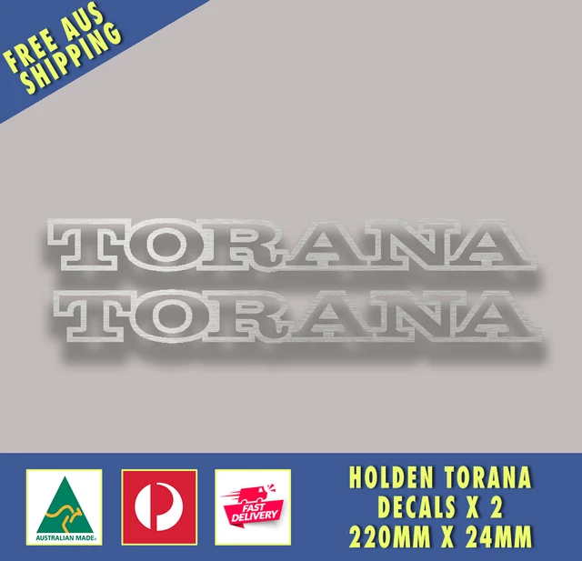 HOLDEN TORANA STYLE Decals X 2 Brushed Silver Bathurst Stickers Commodore EUR 7,21 PicClick FR