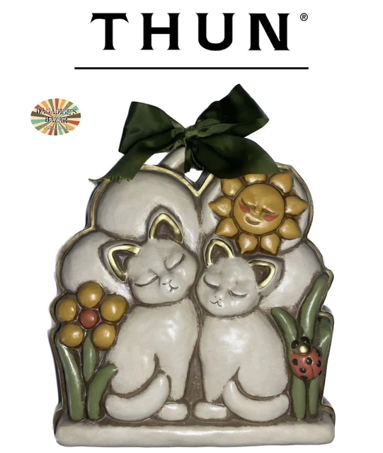 Formella Welcome Thun In Ceramica Dipinta A Mano - Decorazione Per Pareti 13x15cm - Foto 11