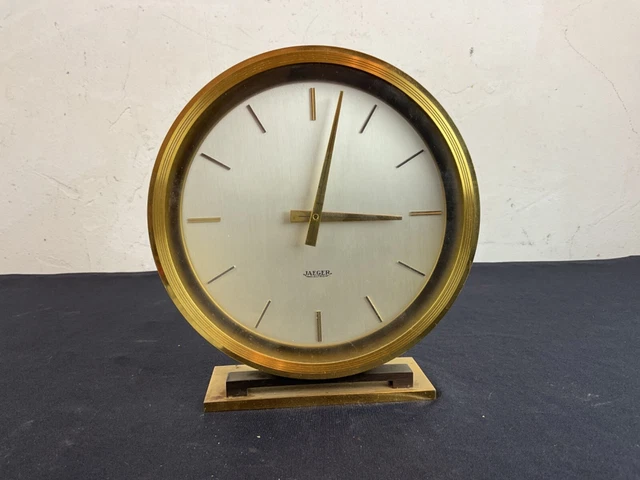 Set Hermès Vintage : Pendule 400 Jours Et Briquet De Table Cubique - Plaqué Or