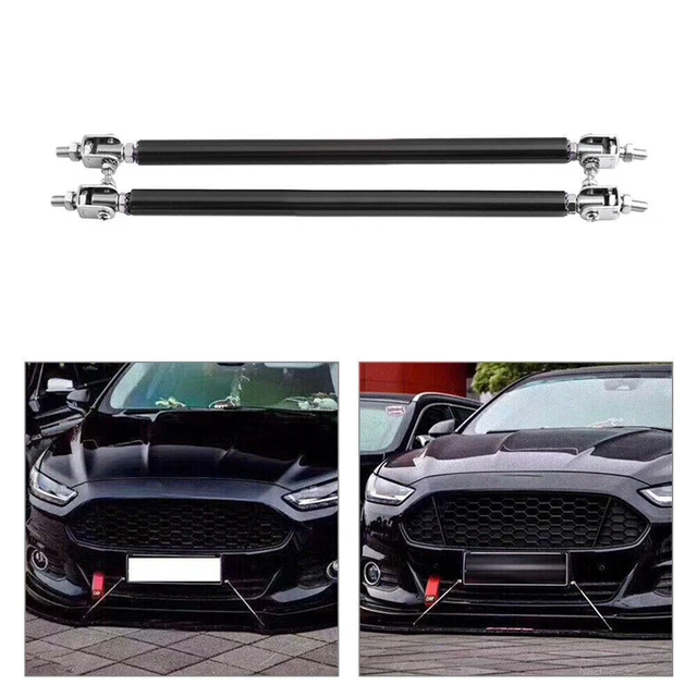 20cm Front Bumper Lip Splitter Strut Rod Tie Support Bar Fit Car Universal Black