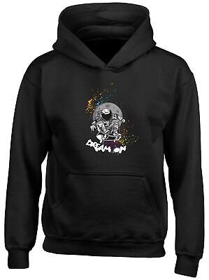 Dream On Skating Astronaut Universe Childrens Hooded Top Hoodie Boys Girls Gift
