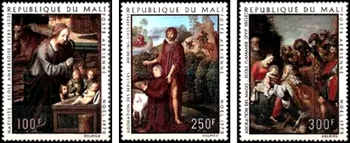 Timbres Religion Noël Arts Tableaux Mali PA110/112 ** (74535FG)