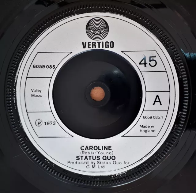 STATUS QUO – Caroline    1973  7" VINYL