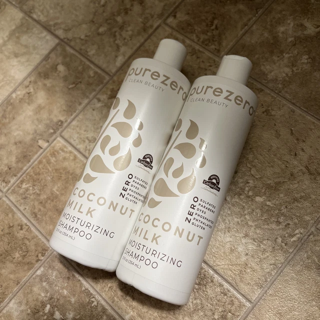 NEW LOT 2 Purezero Coconut Milk Moisturizing Shampoo 12 Ounce Intense