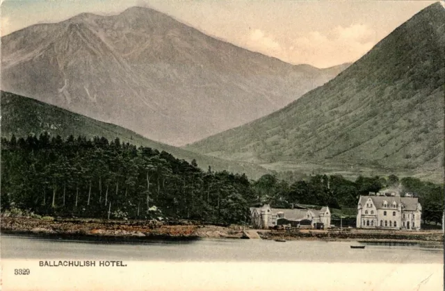 Vintage Postcard- BALLACHULISH HOTEL. Glencoe United kingdom unposted