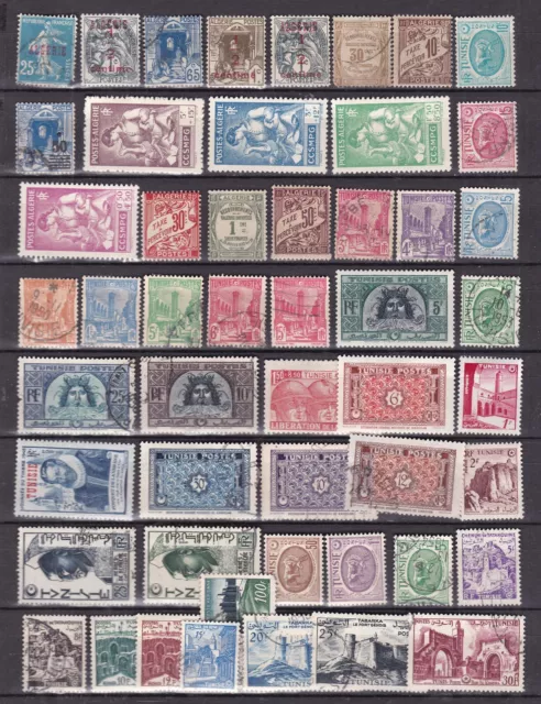 FRENCH TUNESIA&   ALGERIA  ^^^^^LARGE  hinged& used  collection  @@xdco27algt28x