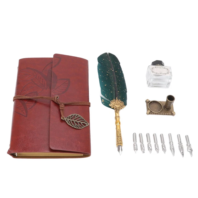 (Points Verts) Plume 'éCriture Stylo Carnet Cadeau Stylo Plume Carnet
