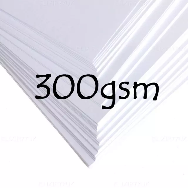 A4 A5 A6 WHITE CARD BLANK STOCK TAGS CRAFT MAKING WEDDING DECOUPAGE PAPER 300gsm