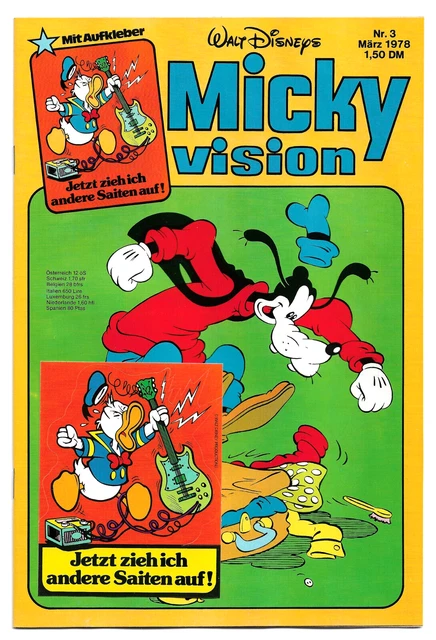»Mickyvision« Nr. 3/1978 [Ehapa Verlag] Inklusive Aufkleber-Beilage 💥Z 0-💥