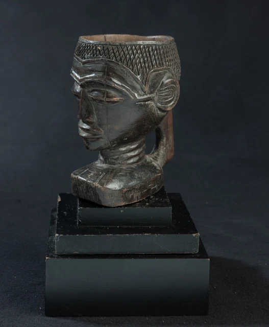 Bakuba Palm Wine Cup, Democratic Republic of Congo, Central African Tribal Art.