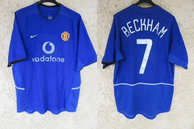 Maillot extérieur réversible du centenaire de Manchester United 2001 Maillot rétro Maillot Trikot Maglia