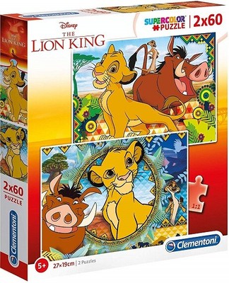 Clementoni Coffret 2 Puzzles Enfant Disney Roi Lion 1 Puzzle Simba Et Ses Amis 104 Pieces 