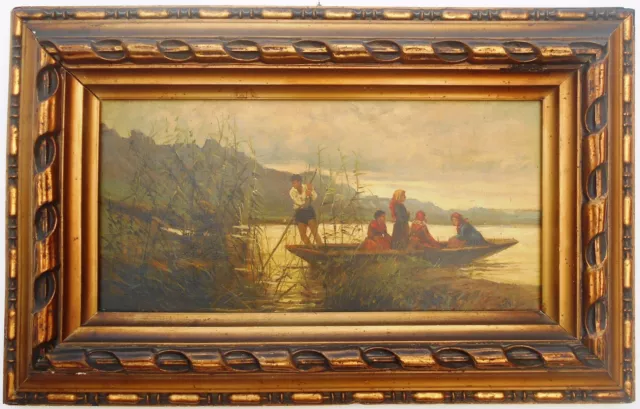 ARTURO RIETTI (1863-1943) Olio su tavola 38x18