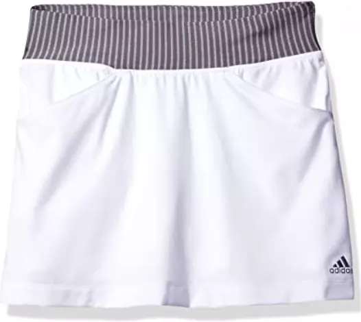 Gamma Adidas Ragazze Bianco e Grigio Golf Sport Skort 13-14 anni Nuova con etichette