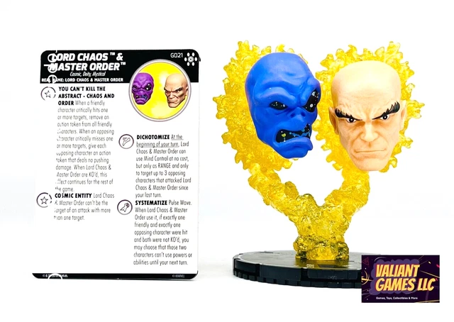 Marvel Heroclix Lord Chaos & Master Order #G021 w/ Card Avengers Infinity Set
