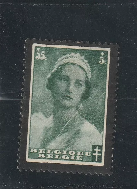 L5356 BELGIQUE TIMBRE N° Y & T 413 de 1935 " Mort Reine Astrid  " Neuf MH