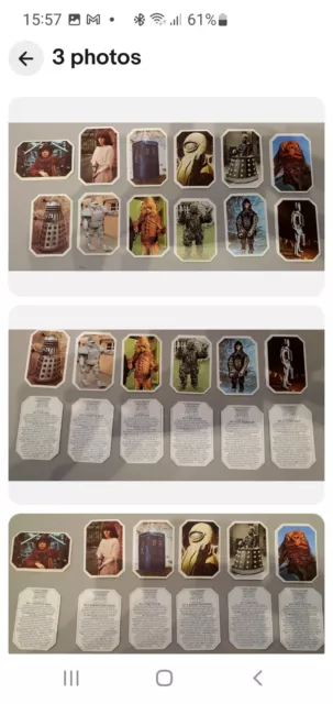 Dr Doctor Who Vintage Typhoo Tea Cards Full Set of 12 Cards direct from factory.