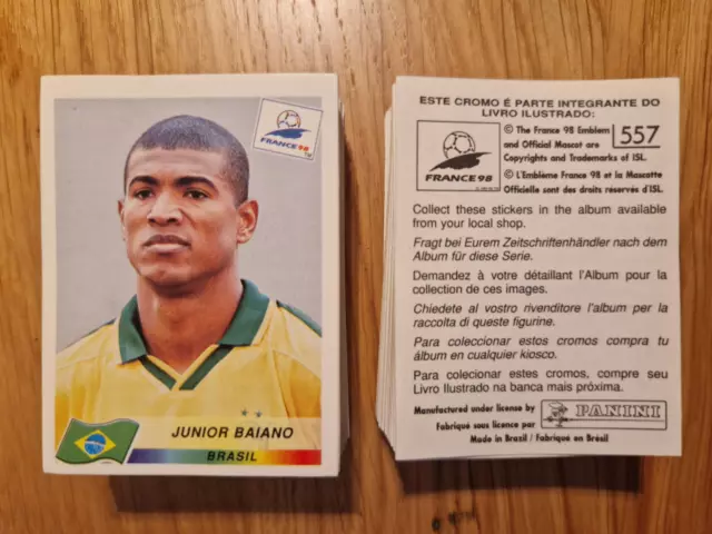 Panini WM World Cup 1998 France 5 x Original Sticker aussuchen UNGEKLEBT RARE !