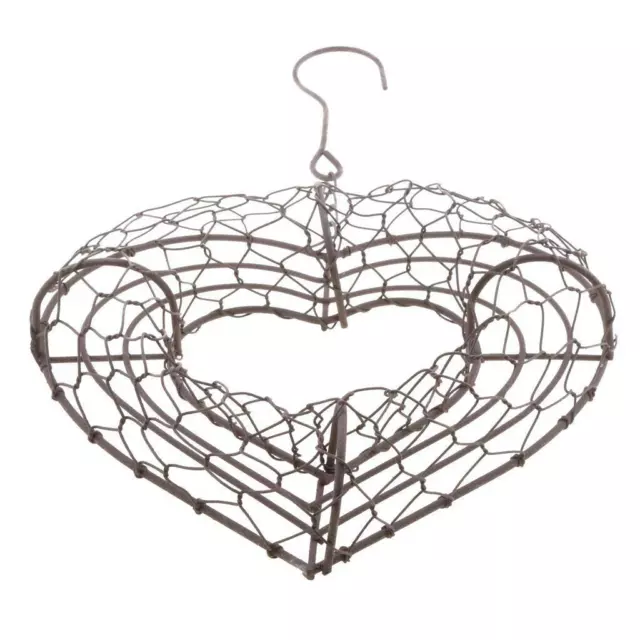 14cm Heart Shape Iron Wire Frame Succulent Pot Rack Wedding Garden Decor