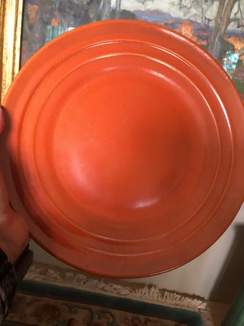 11” 1930s Pacific Pottery Hostess Ware Ceramic Dinner Plate Glaze