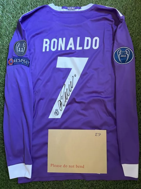 Signed Cristiano Ronaldo Real Madrid Champions League 2017 Final Shirt COA