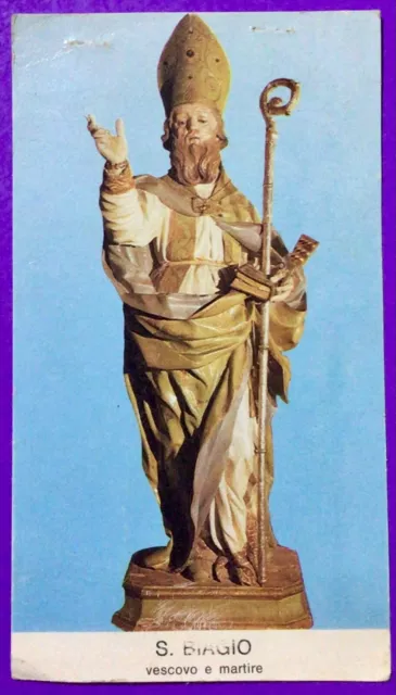 Santino Holy Card, San Biagio -Rif. 7513