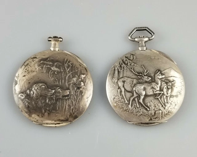 Lot De 2 Montres De Poche - Netec Et Da Rosa - Pour Pièces Ou Réparation