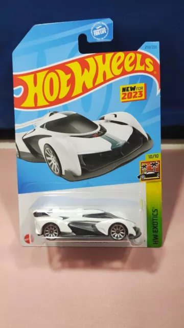2023 Hot Wheels McLaren Solus GT HW Exotics #10/10 White Diecast 1:64 Scale New