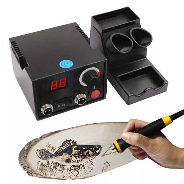 Holzfeuer Kit Temperatur einstellbare Pyrographie Maschine Digitaler Holzbrenner