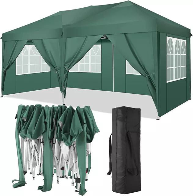 FALT PAVILLON 3X6M/3X3M/2.2X2.2M Gartenpavillon Partyzelt Wasserdicht
