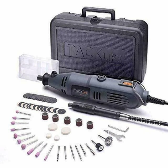 Outil Rotatif Sans Fil Avec Mandrin Universel 2.0 - Vitesse Variable 0-1000 Tr/min, LED - 29 Accessoires Inclus