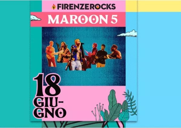 n. 4 Biglietti concerto Maroon5 - Firenze - posto unico