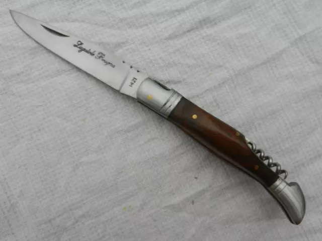 Couteau tire-bouchon bois noire Laguiole Bougna - 16386
