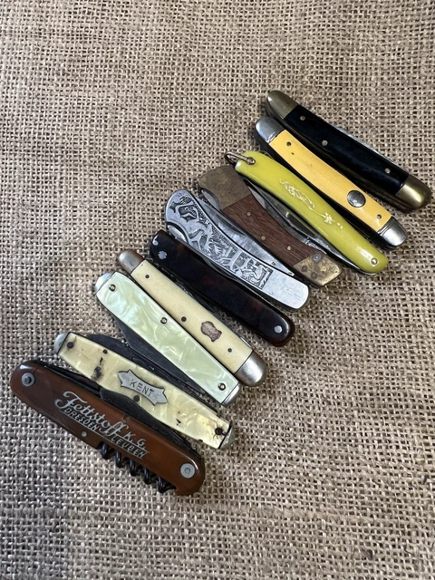 Vintage Antique Pocket Knife Lot Miller Bros IXL Wostenholm USA Germany Japan 19
