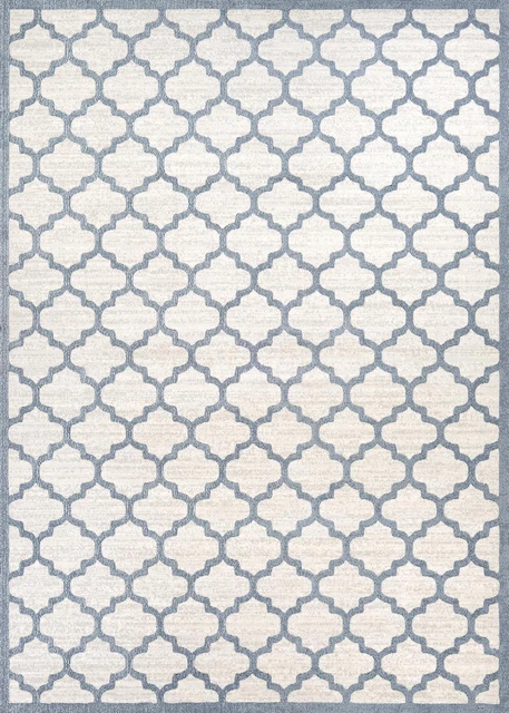 Couristan 6'6" X 9'6" Area Rugs In Oyster And Slate Blue Finish 89760515066096T