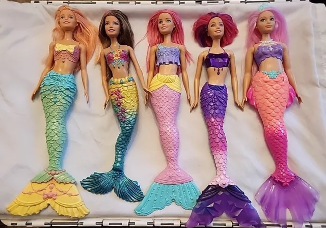 Lot Of Five Mattel Barbie Mermaid Dolls