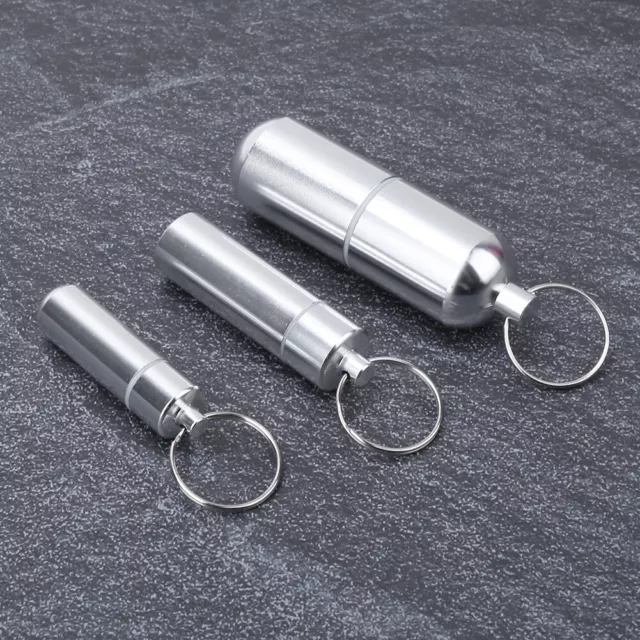 Aluminum Alloy Pill Box Concise Pill Can Container Easy Clean Exquisite Color