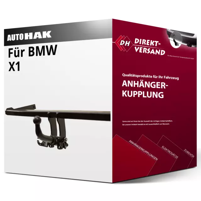 Für BMW X1 Typ E84 (Auto Hak) Anhängerkupplung horizontal abnehmbar neu