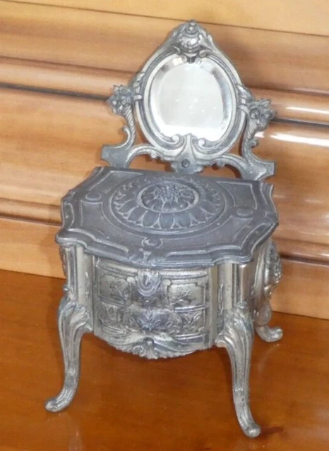 Boîte à Bijoux Vintage En Forme De Commode à Tiroirs En Bois - Occasion - Idéale Pour Rangement Et Décoration