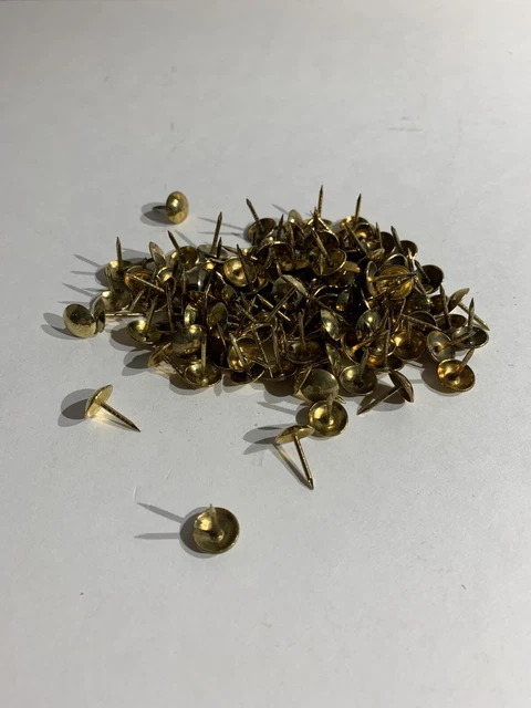 Brass Upholstery Tacks Furniture Nails Pins  130 piece Nails Pins