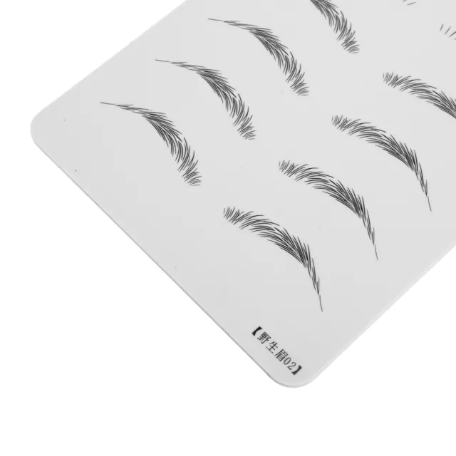 (Style 2)10Pcs Eyebrow Tattoo Practice Skin Thickened Inkless Double Sided VIS