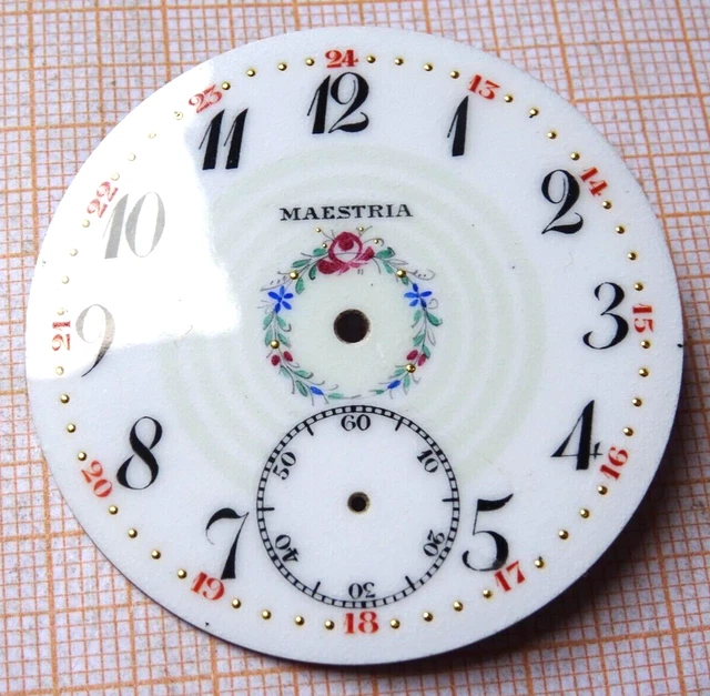 ALTES NEUWERTIGES ZIFFERBLATT für Schmuck Taschenuhr Maestria D= 43,4 mm ca. 17 EUR 18,00