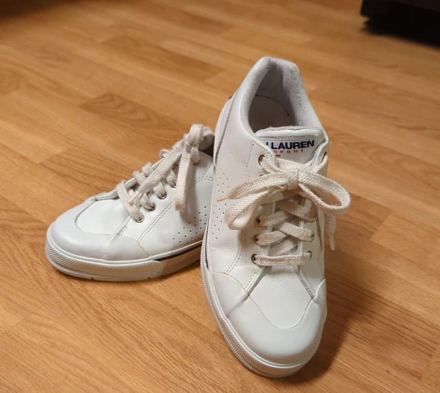 Polo Sport Ralph Lauren Shoes Sneakers Womens Size 7.5 White Lace Up
