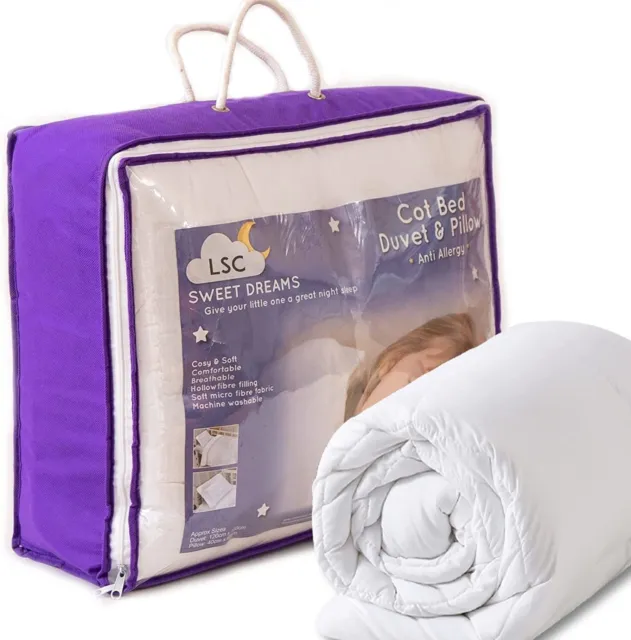 Edredón y almohada acolchados cómodos para cuna de bebé 4,5 tog antialérgicos 2 piezas para bebé