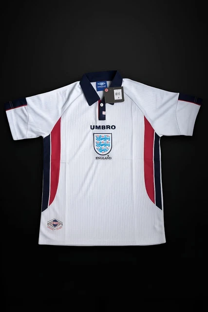 ENGLAND HOME FOOTBALL Shirt 97/99 XL Umbro France 98 World