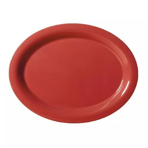 GET Enterprises - OP-120-CR - Harvest Cranberry 12 in x 9 in Oval Platter